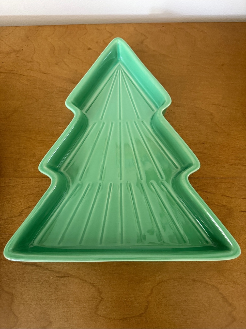 Hallmark Ceramic Christmas Tree Serving Plate.